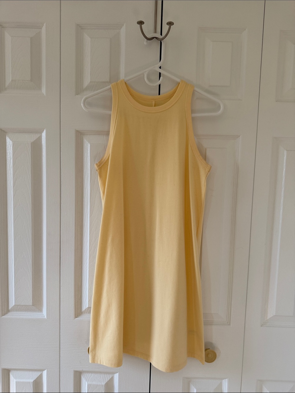 Butter Yellow Sleeveless Mini Shift Dress